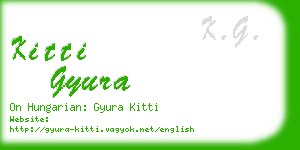 kitti gyura business card